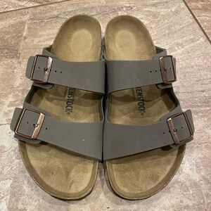 Birkenstock Taupe Double Buckle Sandals